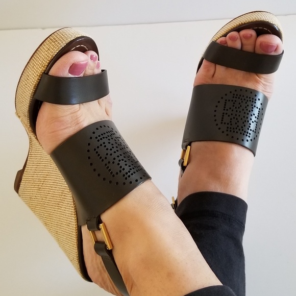 Tory Burch Shoes - Tory Burch Kimberly chocolate wedge
